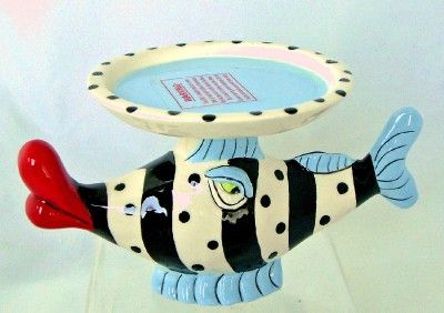 Fish Candle / Cupcake Holder Ceramic SWAK Corneille MIB  