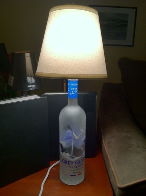 Grey Goose Vodka Bottle Table Lamp  