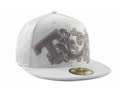 NEW New Era 59 Fifty Tennessee Volunteers White NCAA Fitted Flat Bill 
