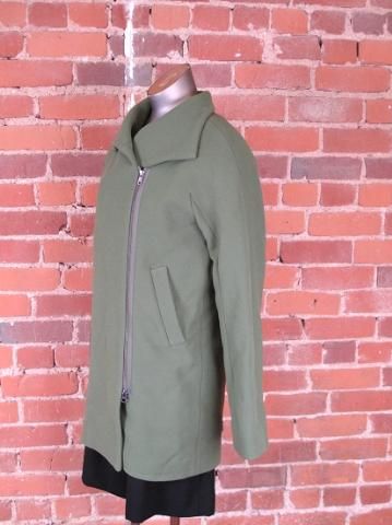 Crew Double cloth Envelope coat Pesto size 6  