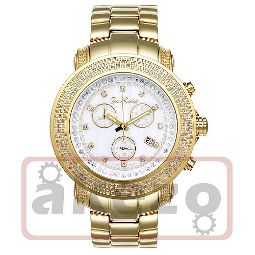 Mens Joe Rodeo Diamond Watch 2.5ct Yellow Gold Junior  