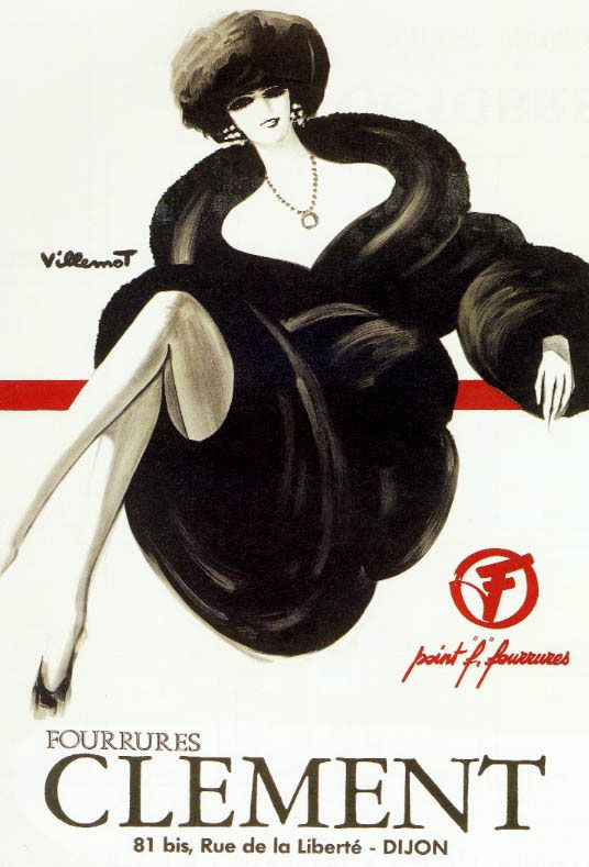 FASHION GIRL CLEMENT DIJON FRENCH VINTAGE REPRO POSTER  