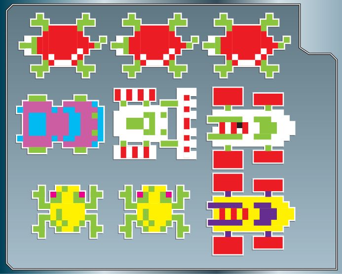 FROGGER Vinyl Decal 4 Combo Pack Classic Arcade Game  