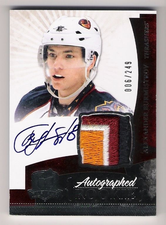 2010 11 UD THE CUP ALEXANDER BURMISTROV AUTO PATCH ROOKIE RC 4 COLORS 