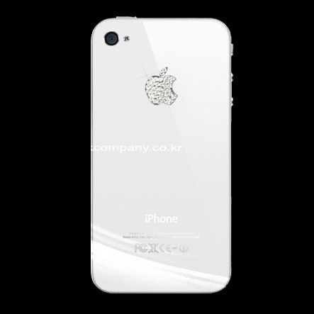 SWAROVSKI Silver Apple decal sticker iPhone4/3gs/iPad  