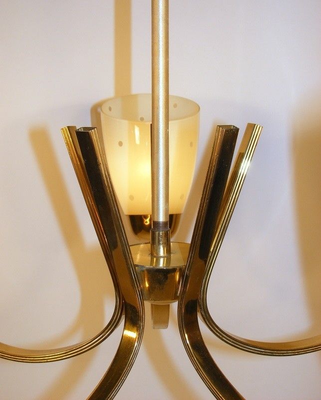 GORGEOUS CHANDELIER LAMP 50s LUSTRE a 50 LAMPADA  