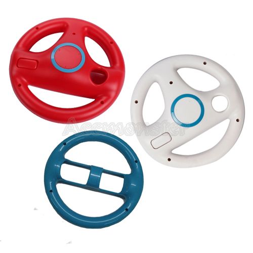 White+Blue+Red STEERING WHEEL FOR NINTENDO WII GANE US  