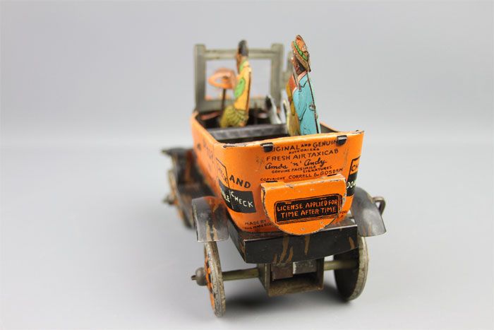 Antique Marx Amos n Andy Fresh Air Taxi Tin Wind up  