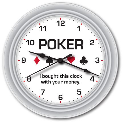 FUNNY POKER WALL CLOCK   Chip Texas Holdem   Great Gift  