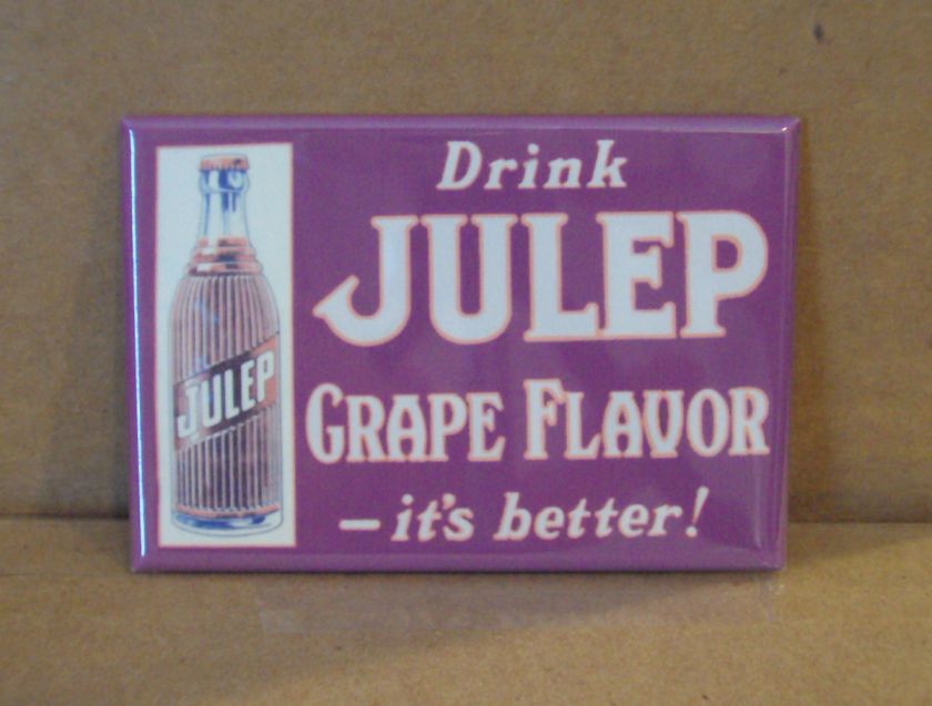 Grape Julep FRIDGE MAGNET soda sign cola bottle cap drink vintage 