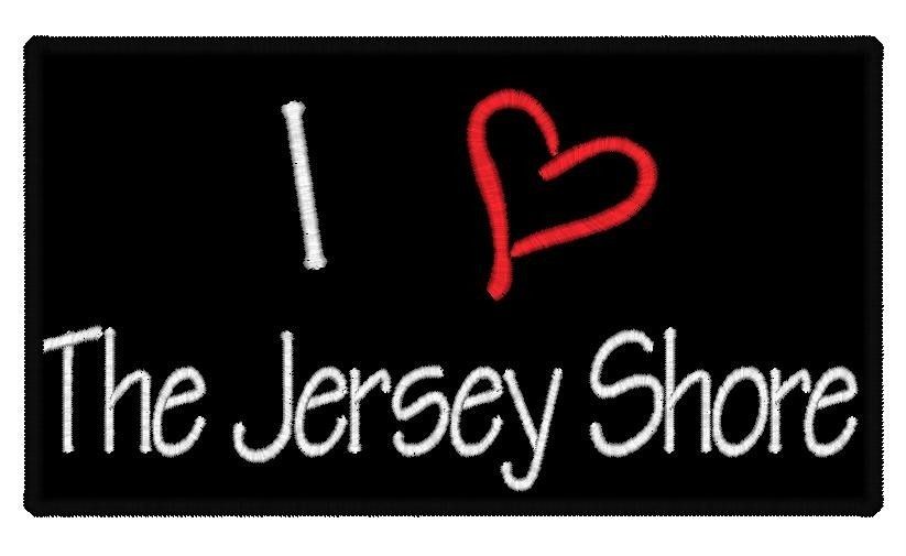 LOVE JERSEY SHORE Heart Souvenir City State PATCH  