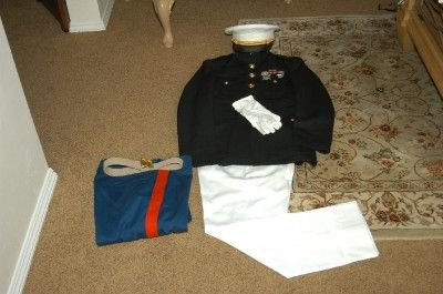 US Marine Corps Dress Blue Uniform44R USMC Officer  