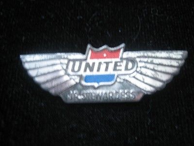 United Airlines Junior Stewardess Pin Steel ~ VERY RARE  