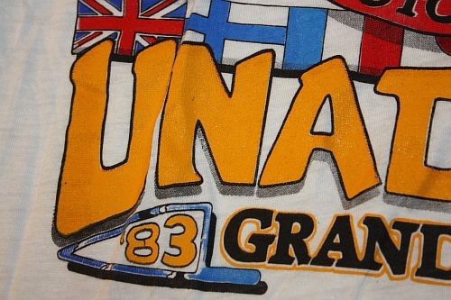   80s 1983 UNADILLA motorcycle t shirt * SCREEN STARS * motocross  