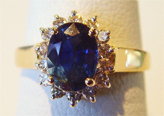 14K Gold Ring with .40 ct. SAPPHIRE + Diamonds  Appraisal  