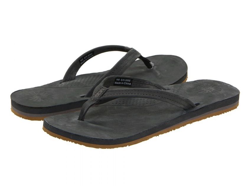 UGG Australia KAYLA Flip Flop Sandal Black 5 6 7 8 9 10 *NEW*  