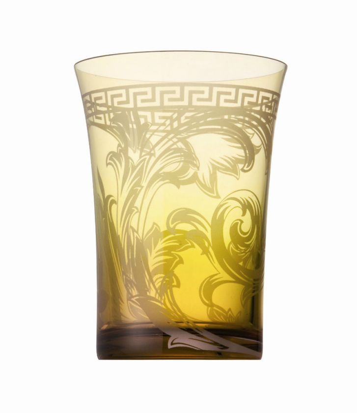 VERSACE Arabesque amber longdrink lg, 15oz new  