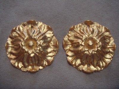 DECORATIVE ROSETTE GOLD ORMOLU FURNITURE DECOR MOUNTS  