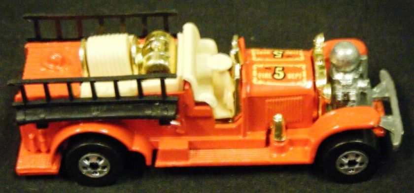 Hot Wheels OLD NUMBER 5 FIRE TRUCK, Mattel 1980   Vintage Die Cast 