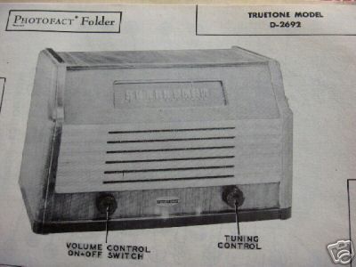 TRUETONE D2692 RADIO PHOTOFACT  