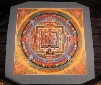 24 K Gold Kalachakra Thangka Thanka Tanka Painting Nepal Buddhist art 