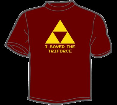 SAVED THE TRIFORCE T Shirt WOMENS legend of zelda nes  