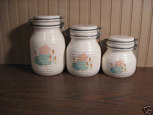 TREASURE CRAFT CAMARILLO 3 PIECE CANISTER SET   1989  