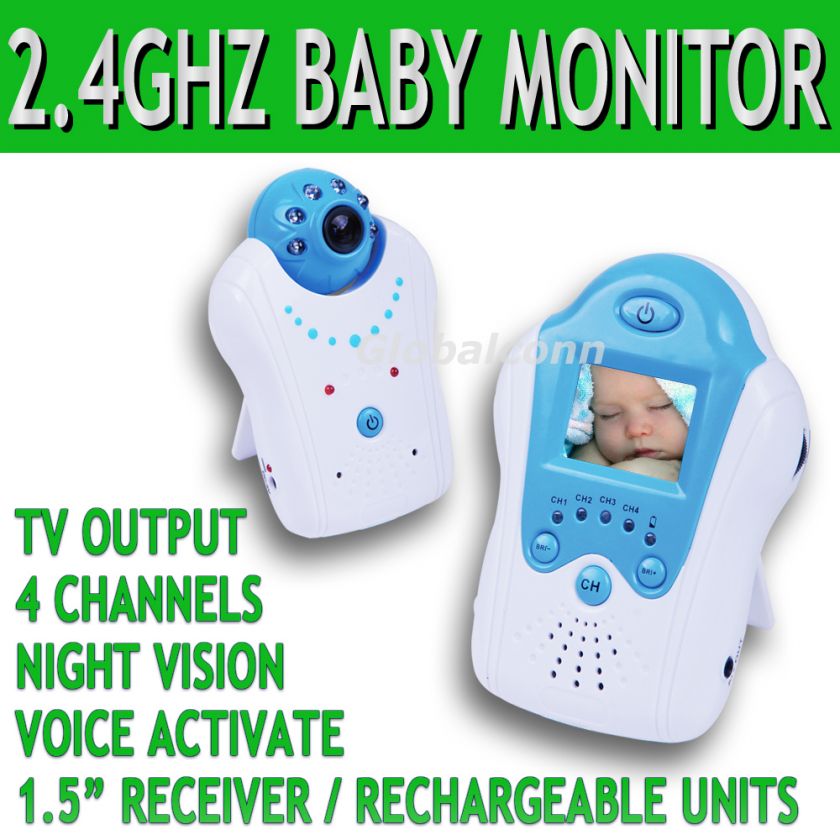 Color LCD Baby Monitor Night Video Camera 2.4GHz TV  