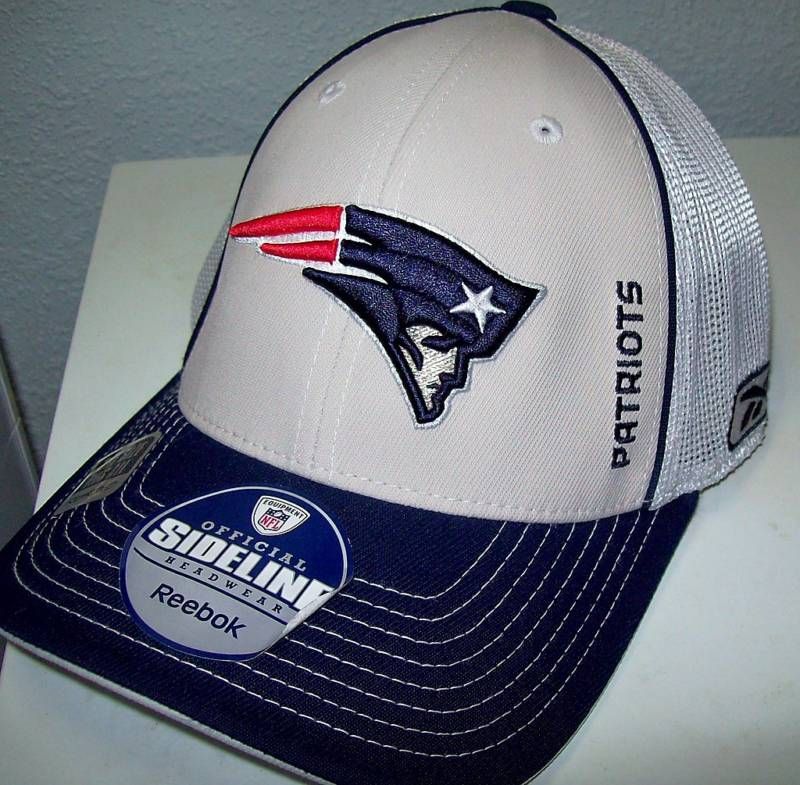 NWT REEBOK PATRIOTS Ball Cap One Sz Blue White $36  