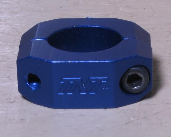 Old School BMX TNT Seatpost Clamp   Blue Anodized Alloy   NOS  