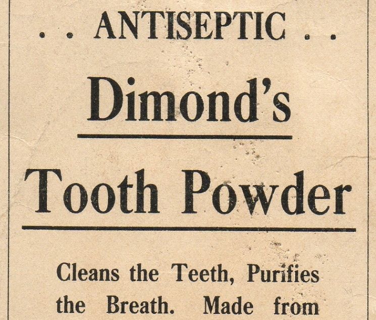 Dimonds Tooth Powder Purifies Breath ~ROBIN Trade Card  