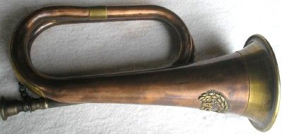 Solid Copper Brass Bugle CSA Confederate Civil War Army  