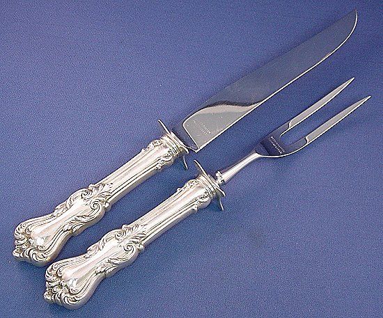 MARLBOROUGH REED & BARTON 2PC STERLING CARVING SET  