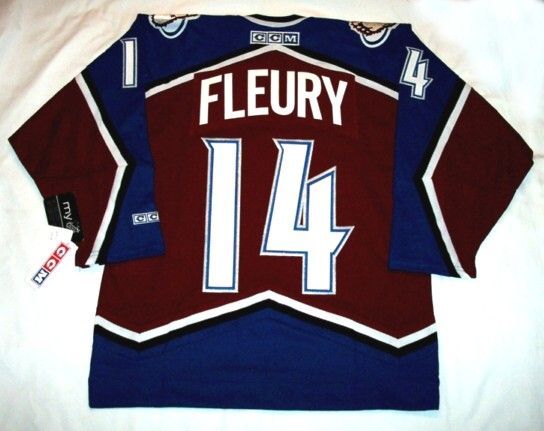 THEOREN FLEURY Colorado Avalanche Hockey Jersey MEDIUM  