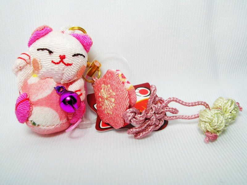 Beckoning Cat Maneki Neko Mascot Phone Strap Part 4 #9  