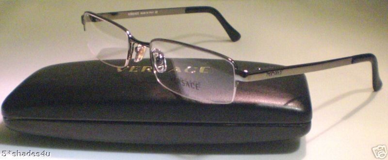 VERSACE VE LAST 1107 1001 RX GLASSES SAMI RIMLESS METAL EYEGLASSES 