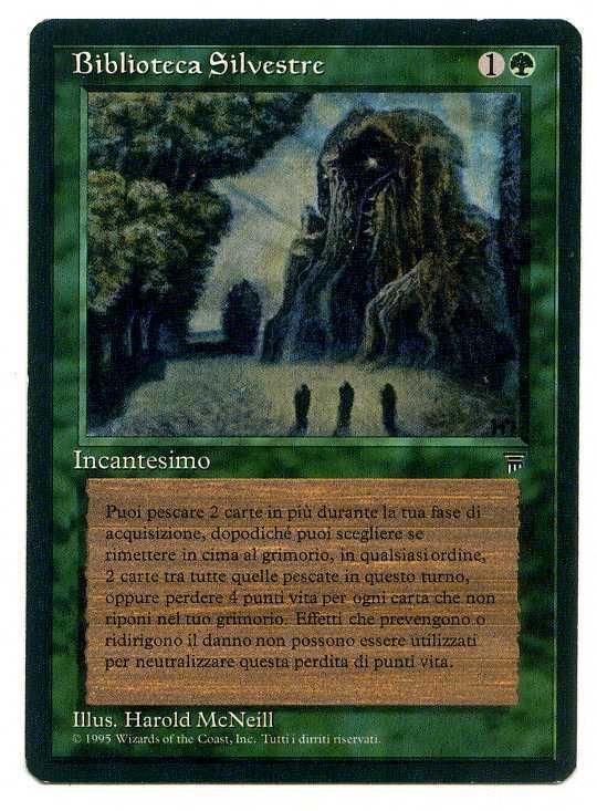 Legends ** Sylvan Library Italian ** Mtg Magic (EX+)  