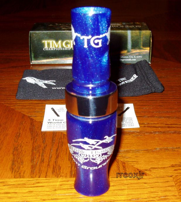 TIM GROUNDS TRIPLE THANG GOOSE CALL ELEC BLUE+LANYARD 616337510237 