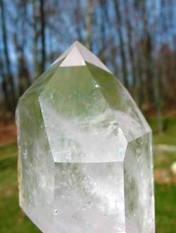 Double Terminated Quartz Crystal Wand Isis Rainbow  