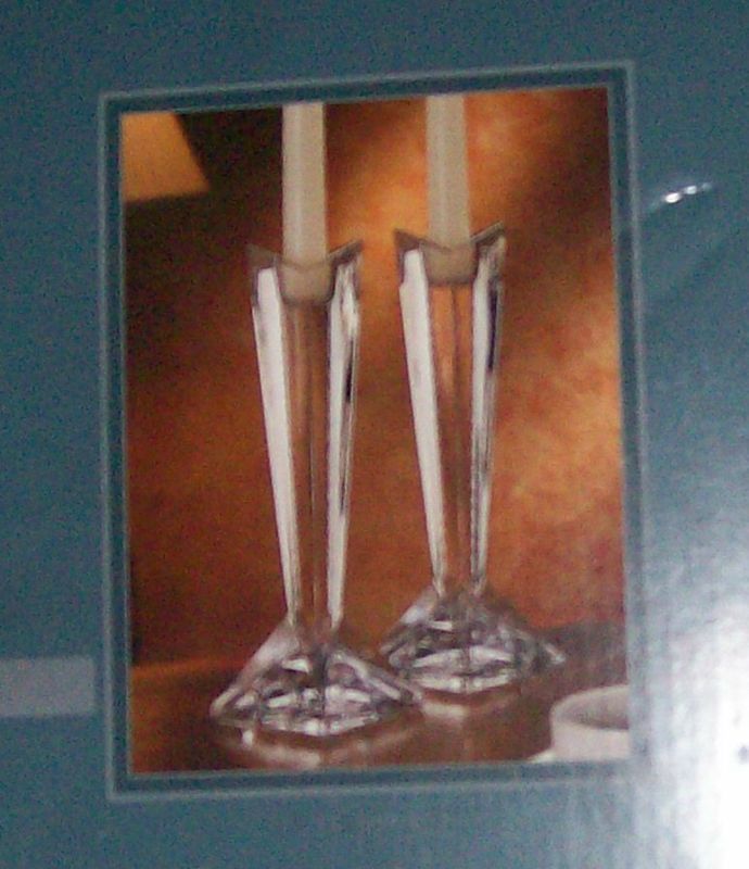 STUNNING SHANNON CRYSTAL TEMPO CANDLESTICKS PAIR NIB  