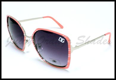 DG Womens SQUARED LENS Metal Fashion Sunglasses BLUE  