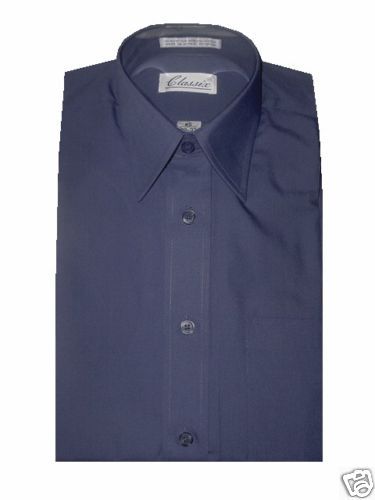 CLASSIX MENS DRESS SHIRT FRENCH BLUE S 14   14.5 30 31  