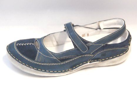 NEW JOSEF SEIBEL FAITH MARY JANE SHOES BLUE 37 6 6.5  