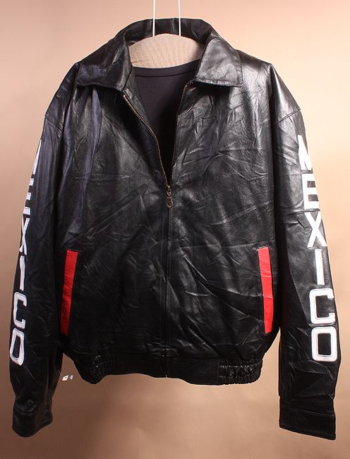 BMM SOFT LEATHER FLIGHT/VARSITY MEXICO JACKET   XL NWOT  