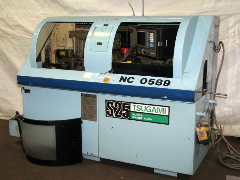 Tsugami Model S 25 5 Axis CNC Swiss Type Screw Machine  