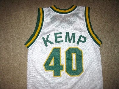 NBA SHAWN KEMP Seattle SuperSonics Champion Jersey Size YOUTH SMALL 6 