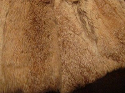 Vtg Opera Womens Super Soft Warm Rabbit Fur Rockabilly Belted Jacket 