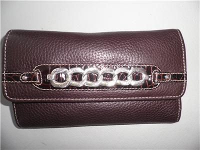 Brighton Leather Silver Wallet LINX Purse Organizer NEW  