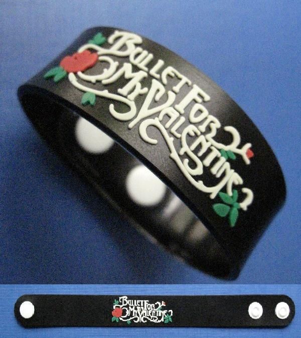 BULLET FOR MY VALENTINE RUBBER WRISTBAND BRACELET  