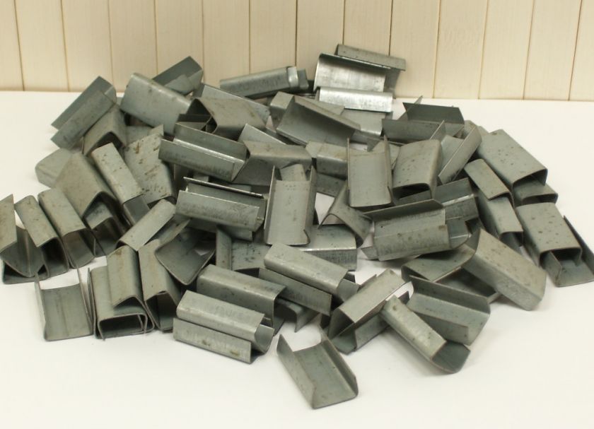 100 NEW 1/2 inch strapping SEALS banding CLIPS Galvanized Steel  